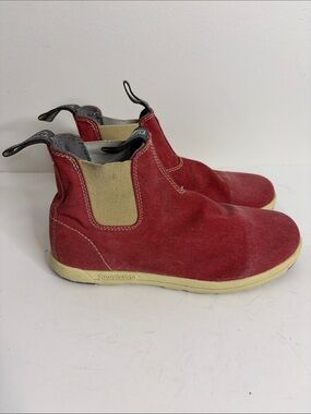 Blundstone Boots AU 4 US 7 Womens Red Canvas Chelsea 1420 Comfy Travel Summer